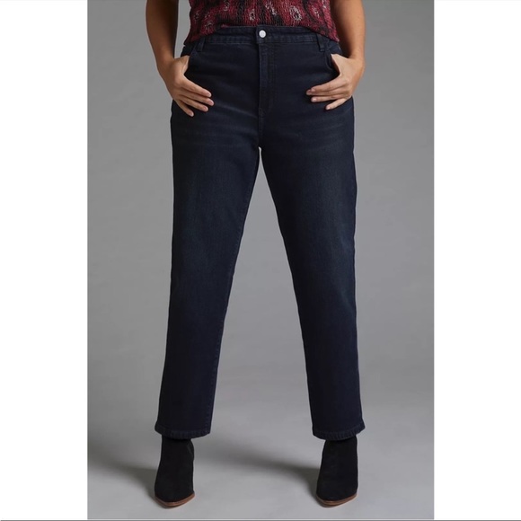 ANTHROPOLOGIE Pilcro Vintage Straight Jean High Waist Ankle Plus Size 18W NWT - Picture 6 of 8